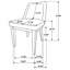 Chaise d'appoint rembourrée (ensemble de 2)