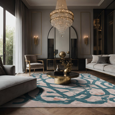 Tapis gris soyeux et moelleux