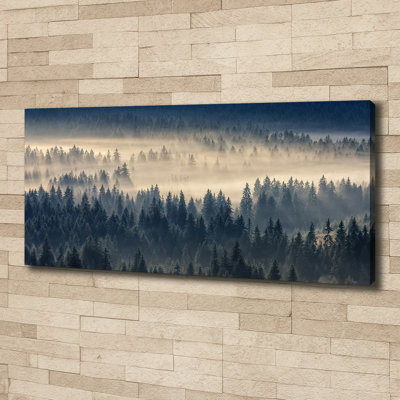Fog Over The Forest - Wrapped Canvas Print