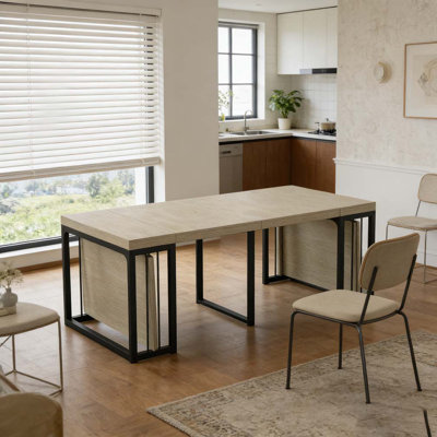 Table de salle à manger extensible de 23,62 po à 118 po de longueur et extensible