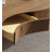 Table basse brune et dorée en bois massif-109695013