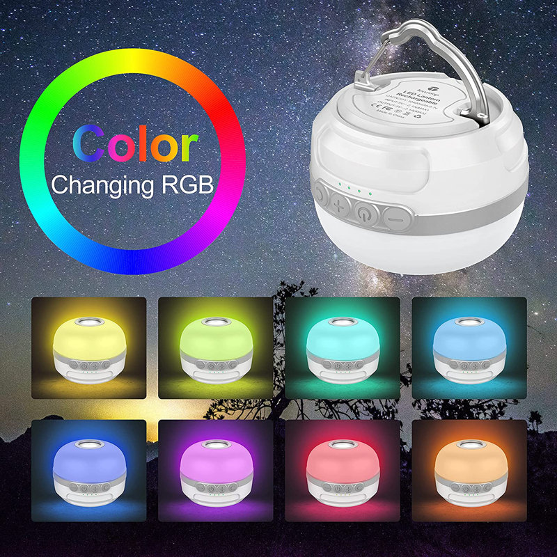 4'' Battery Powered Integrated LED Color Changing Camping Lantern