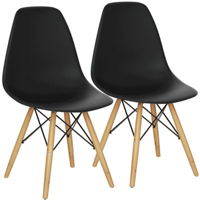 Set Of 2 Mid-Century Modern DSW Dining Side Chair -  George Oliver, EA0A62354433455DAB1D302A6A4DC724