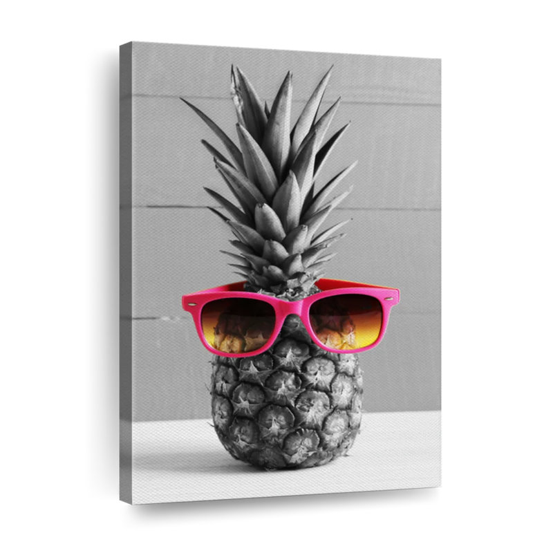 Impression sur toile Hip Pineapple, H 36 po x l 24 po x P 1,25 po