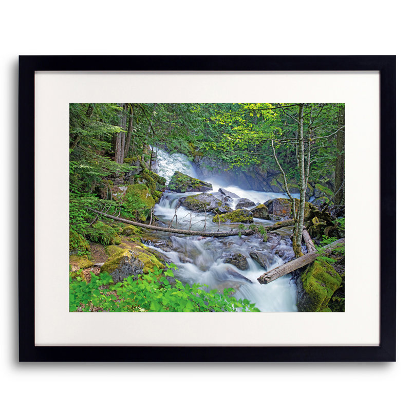 Deception Falls by Bruce Heinemann, Black Framed Paper, 30" H x 24" W