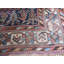 Tapis de surface en laine bleu/brun 3 pi 1 po x 3 pi 4 po noué la main one-of-kind Briony