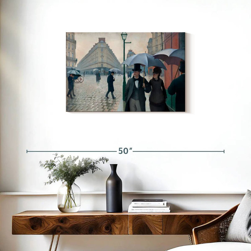 Harpa Paris Street Rainy Day 1877, H 20 po x l 30 po