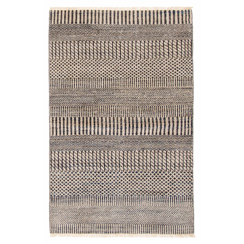 One Of A Kind Silk Shadow Grey 3'11" x 6'3"Area Rug