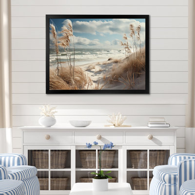 «Beach Winter Reverie III - Coastal Beach Sand», art mural