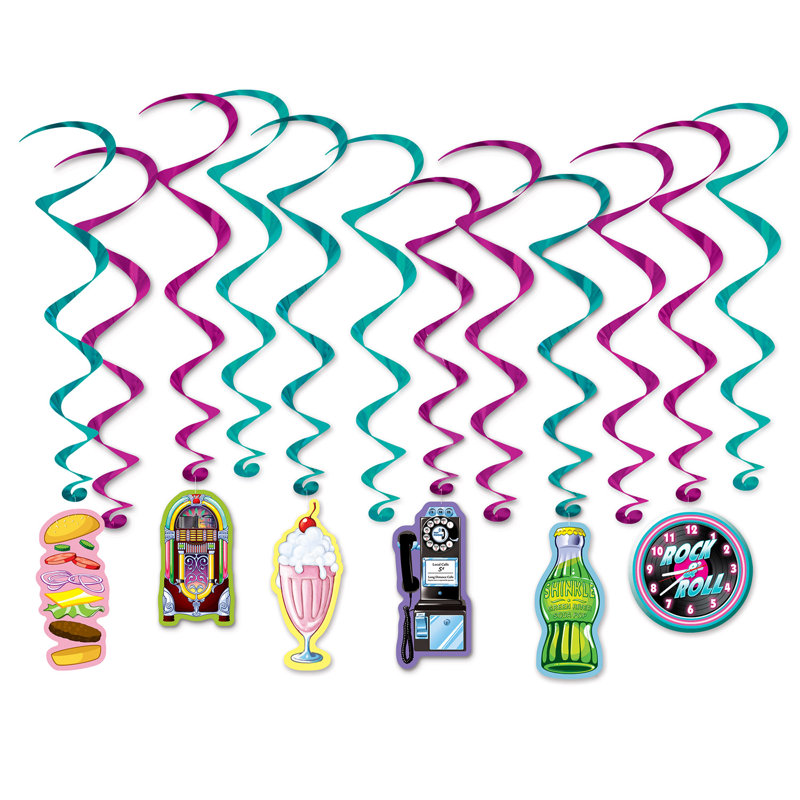 Soda Shop Whirls - 17Â½"-32" - Pack of 6
