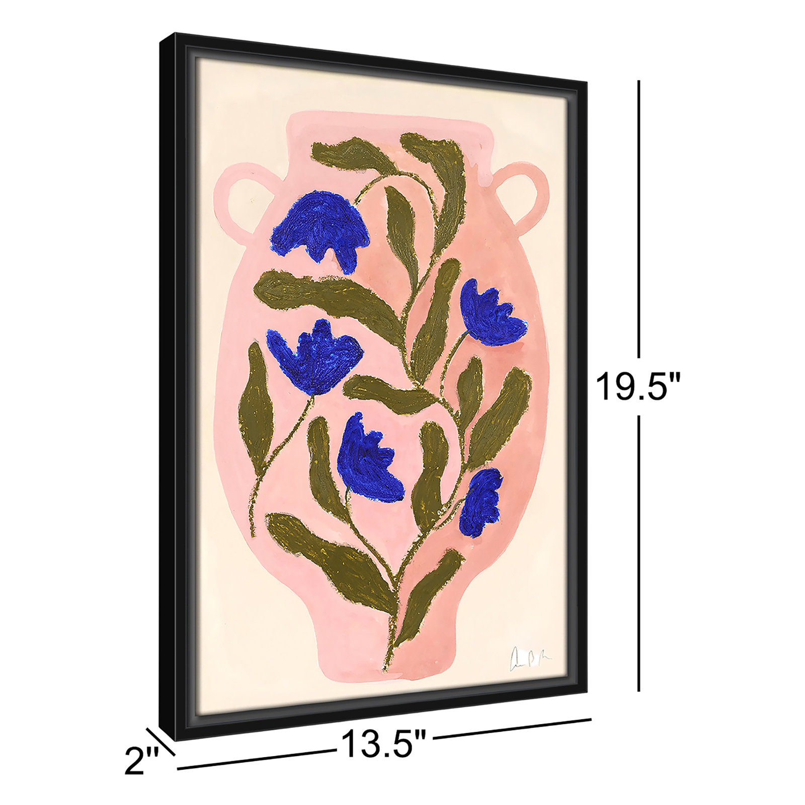 Vase No. 01 Print by Camilla Bergqvist, 19.5" H x 13.5" W, Gold