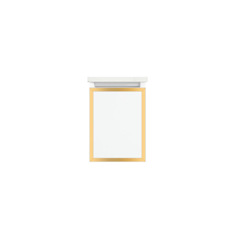 Profiles Framed 12.13" Single Bathroom Vanity Base Only, No, Beach/Matte Gold