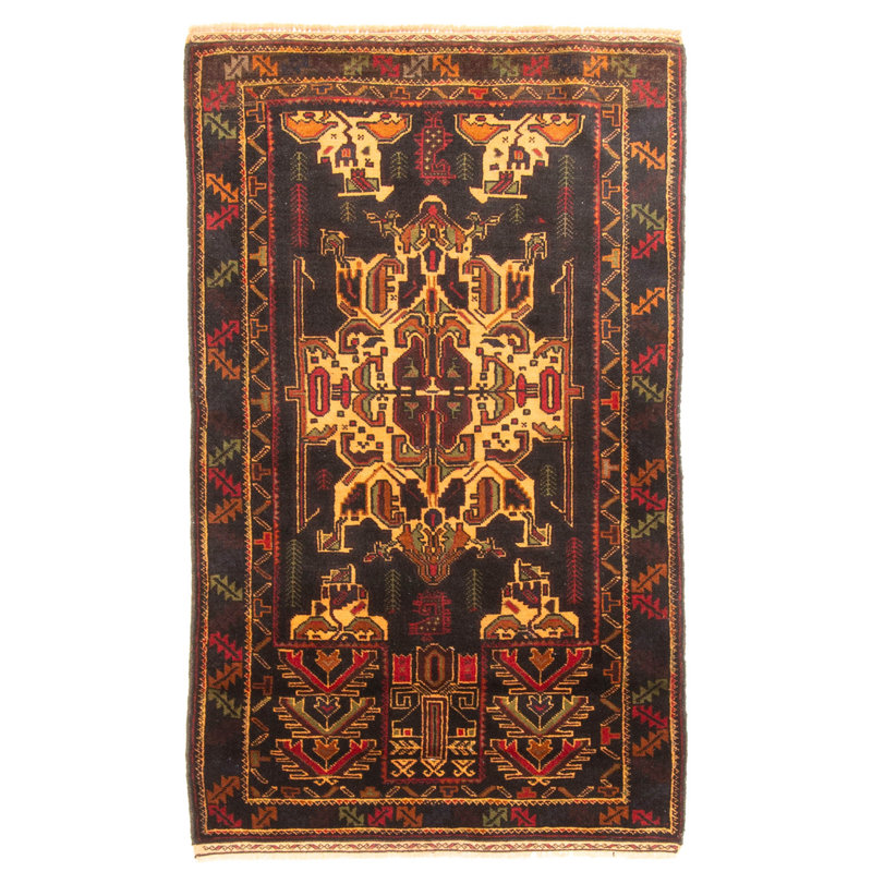 Teimani  Brown Rug 2'9" x 4'9"