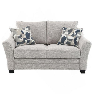 Lght Grey Upholstered Loveseat