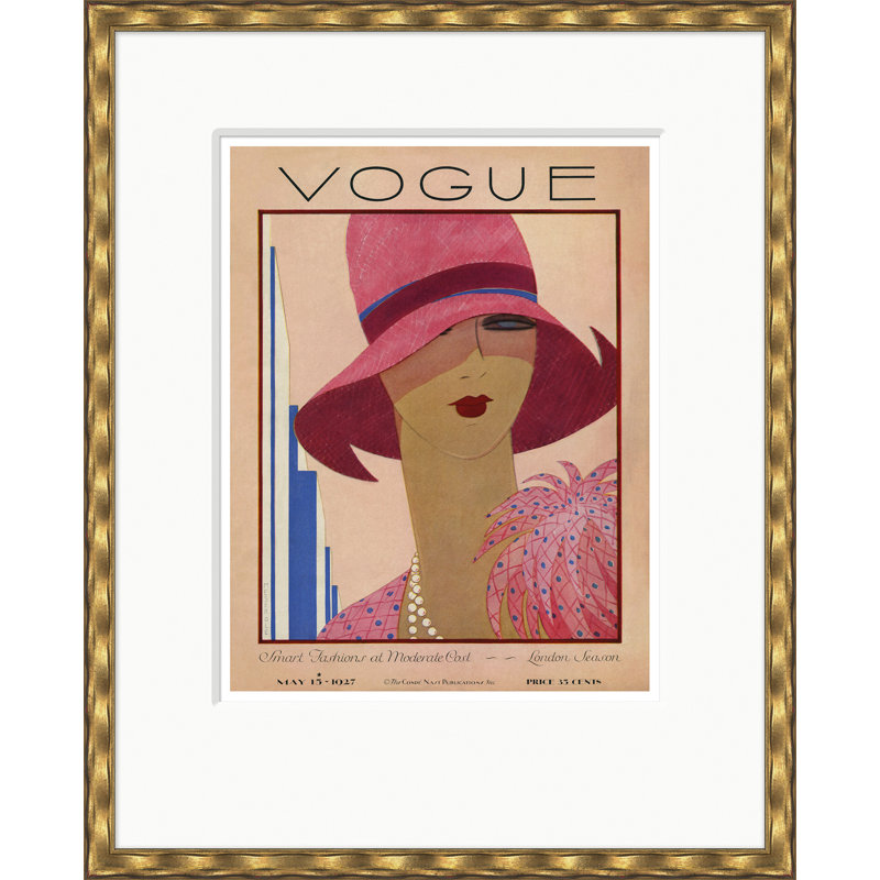 Vogue Cover, Smart Fashions - London, Harriet Meserole, May 15, 1927 Print by Harriet Meserole, Gold