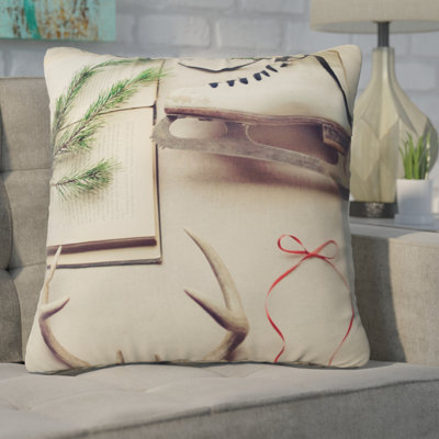 The Light Fantastic Christmas Card Throw Pillow