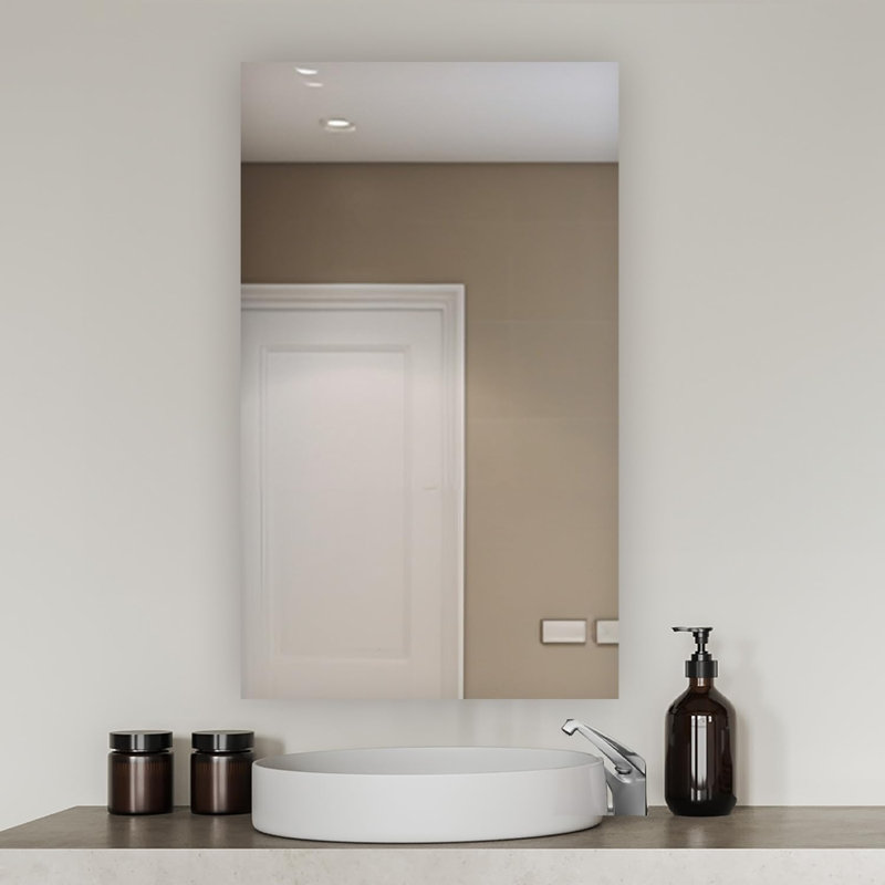 Charnière gauche AQUADOM Royale l 24 po x H 30 po x P 5 po, armoire à pharmacie avec prises électriques, désembueur, miroir grossissant 3X à DEL réglable
