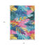 Tapis intérieur lavable floral bleu ciel et rose 8 pi x 10 pi