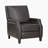 Zinca 30" Traditional Faux Leather Reclining Chair with Sophisticated Nailhead Trim & Push-Back Recline-111243246