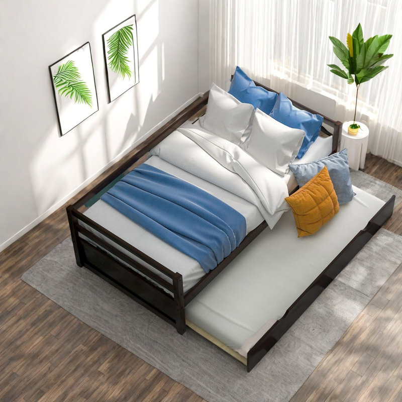 Lits simples peu encombrants avec lit gigogne en bois multifonctionnel