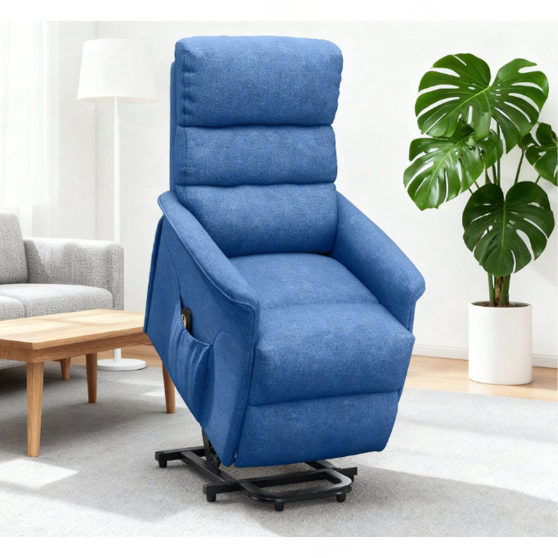 Fauteuil inclinable électrique avec télécommande, Bleu