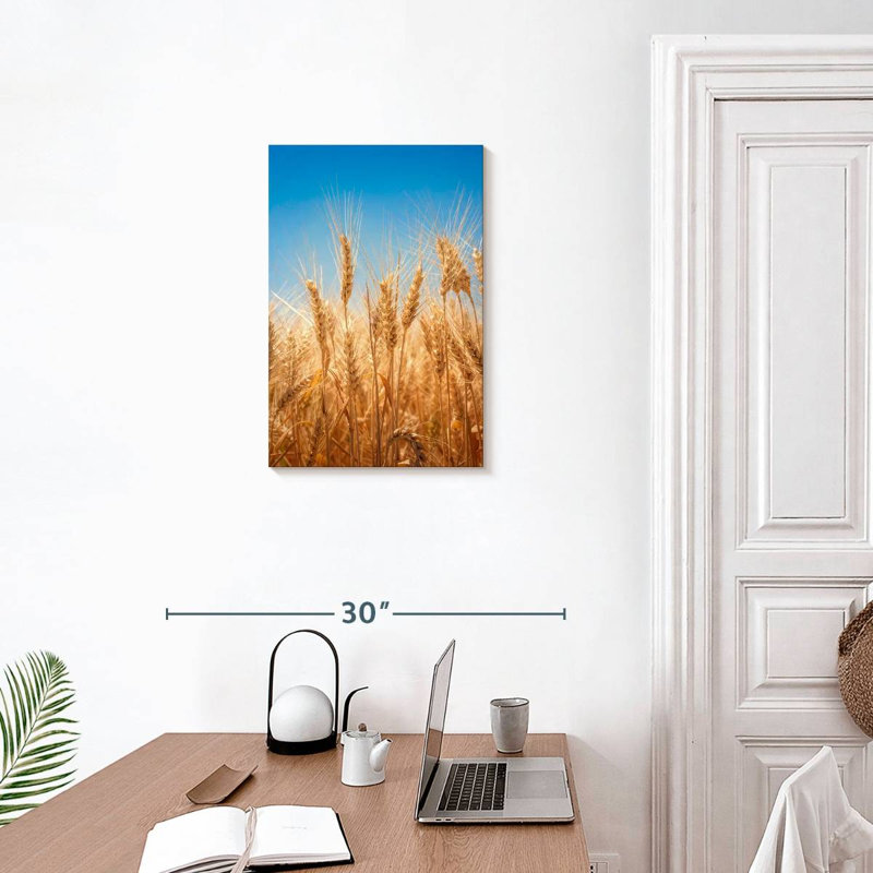 Blue Sky Wheat Field, 24" H x 16" W