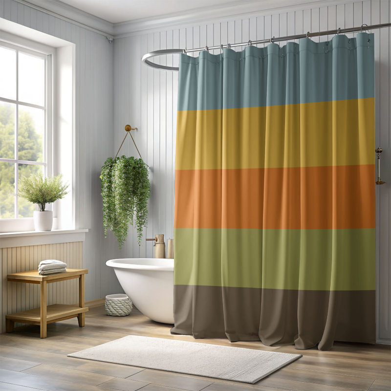 Rideau de douche Floral Touch - Premium 0193, H 74 po x l 71 po