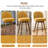 26" Swivel Upholstered Counter Stool with Solid Wood Frame and Mid Back-1180840756