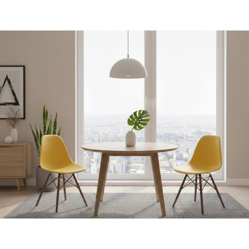 Ensemble de 2 chaises d'appoint Fontana, Jaune