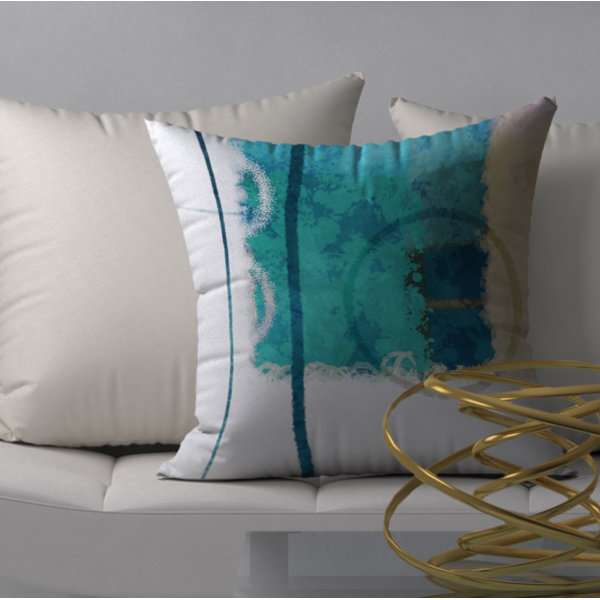 Wrought Studio Edric Abstract Reversible Throw Pillow | Wayfair