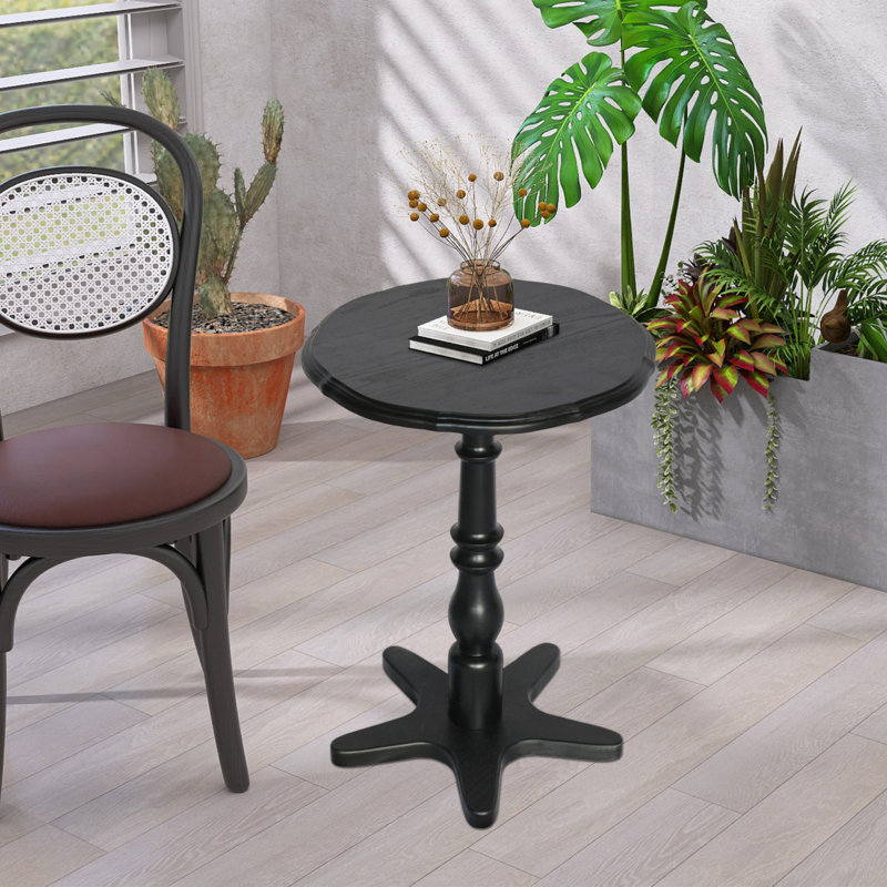 Round Coffee Table,for Living Room and Bedroom, Black