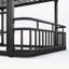 Lit superposé double au-dessus de double avec échelles et garde-corps, structure en métal à tuyaux ronds améliorés, élégant et polyvalent pour toutes les pièces, adolescents et adultes, noir-1505875442-1505875443