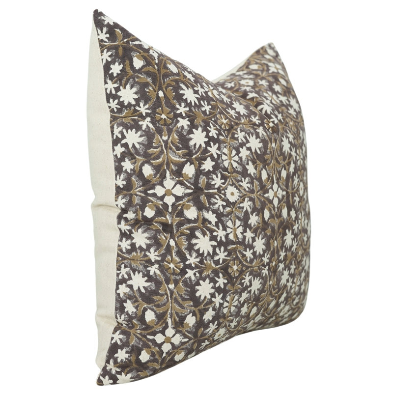 Housse de coussin intérieur / extérieur en coton Mahalaxmi Kniff Edge, H 14 po x l 14 po