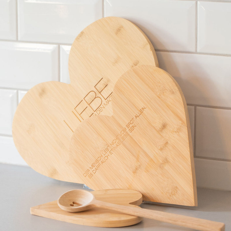 Cuillère de cuisine en bois Love