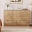 Commode à 3 tiroirs de 23,5 po, commode avec poignée découpée et grand espace de rangement-510258256