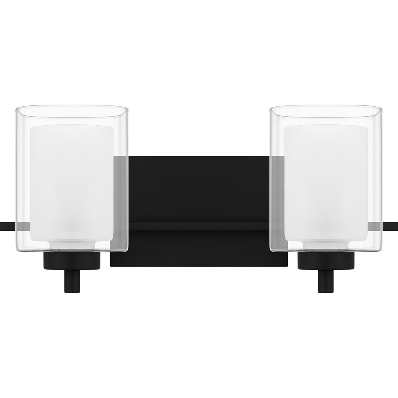 2 - Light Dimmable Vanity Light, Matte Black