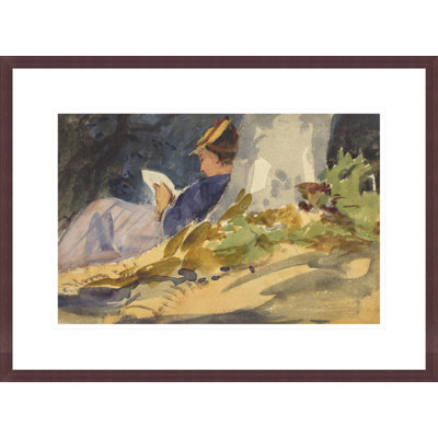 «Resting» par John Singer Sargent - Impression giclée encadrée