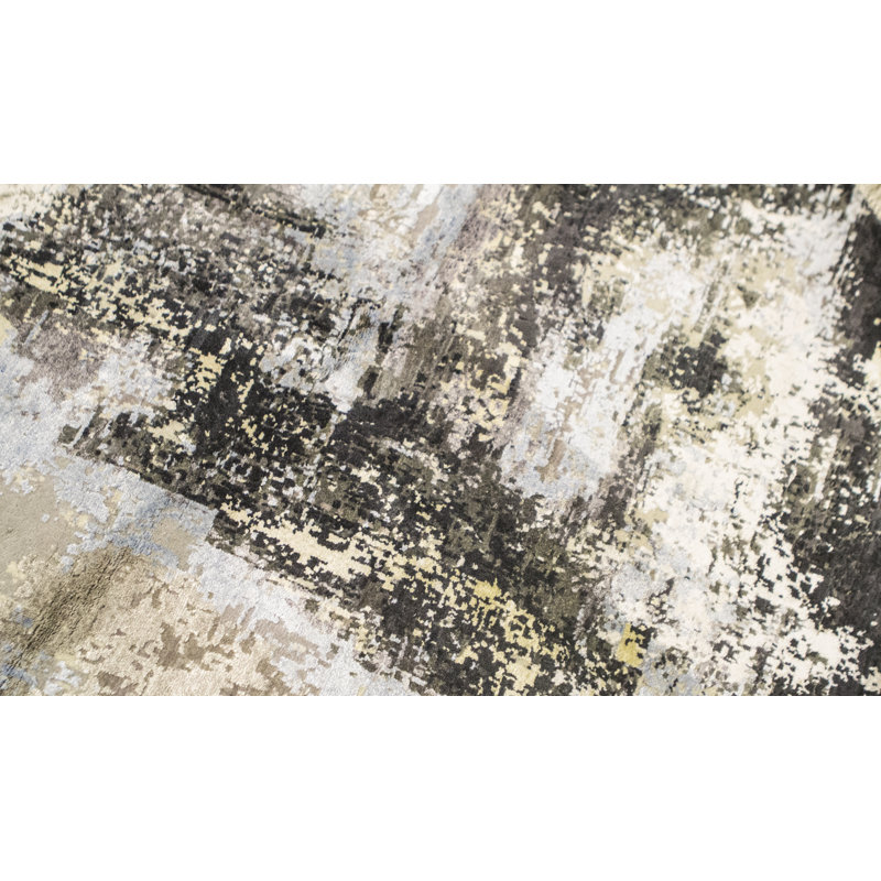 Abstract Area Rug, Round 5'