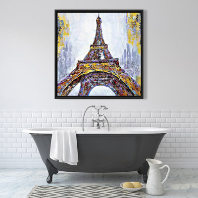 " Abstract Paint Splash Eiffel Tower "