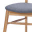 Ensemble de 2 chaises de salle à manger rembourrées Mid-Century avec structure en bois d'hévéa