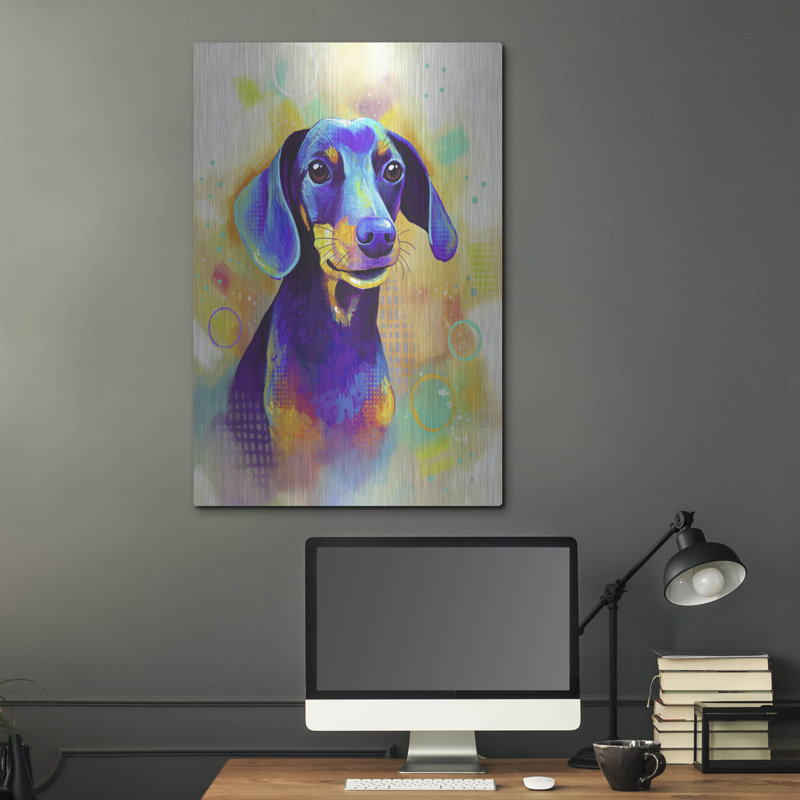 "Pop Art Dachshund 2" par Furbaby Affiliates, H 36 po x l 24 po