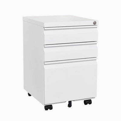 3 Drawer Mobile Locking File Cabinet, Rolling Filing Cabinet for Letter/A4 Size -  Inbox Zero, CEDB0E4816AD48368F99E3CD06460719