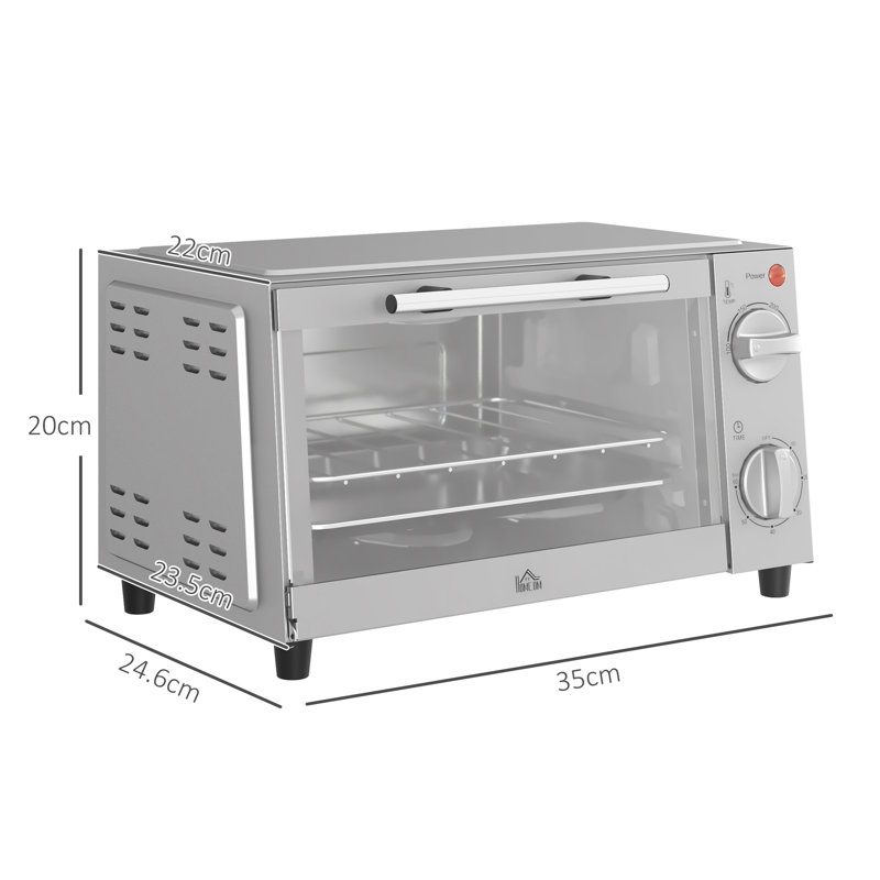 HOMCOM Toaster Oven, Silver