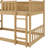Twin-Sized Three-Tier Rubber Wood Bunk Bed, Fully Equipped With Ladders And Guardrails-478907406