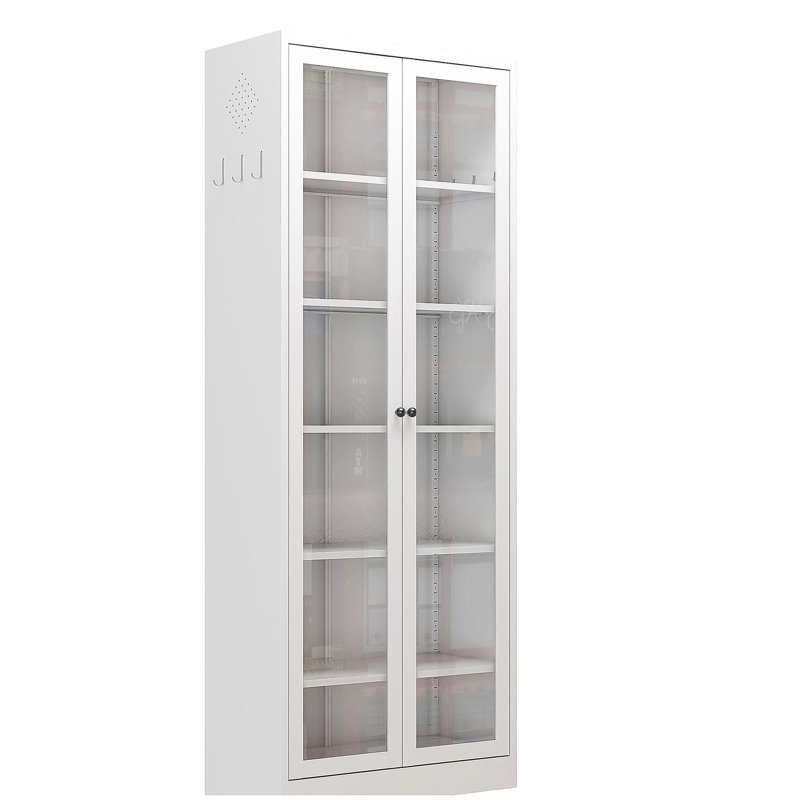 Armoire de cuisine en métal, armoire de rangement de 72 po de hauteur avec 5 tablettes réglables