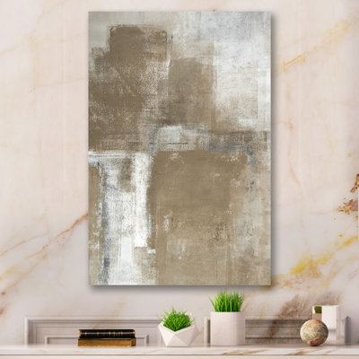 " Brown Meets Gray Abstract Art "