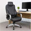 Fauteuil de direction Kelly à dossier cousu noir Caressoftplus-117561224