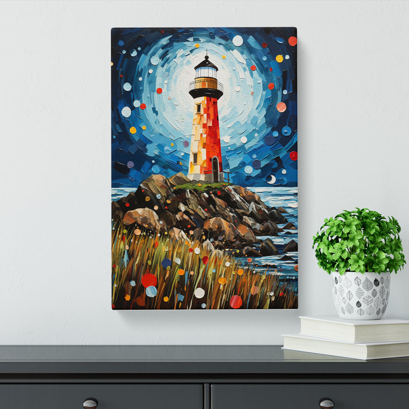 Lighthouse Dadaism Art - No Frame Print, 60cm H x 40cm W x 3cm D