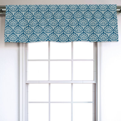 Sateen Damask Ruffled Window Valance