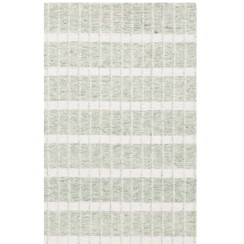 Genre 552 Hand Tufted 80% Wool; 20% Cotton Geometric Rug, Rectangle 4' x 6'